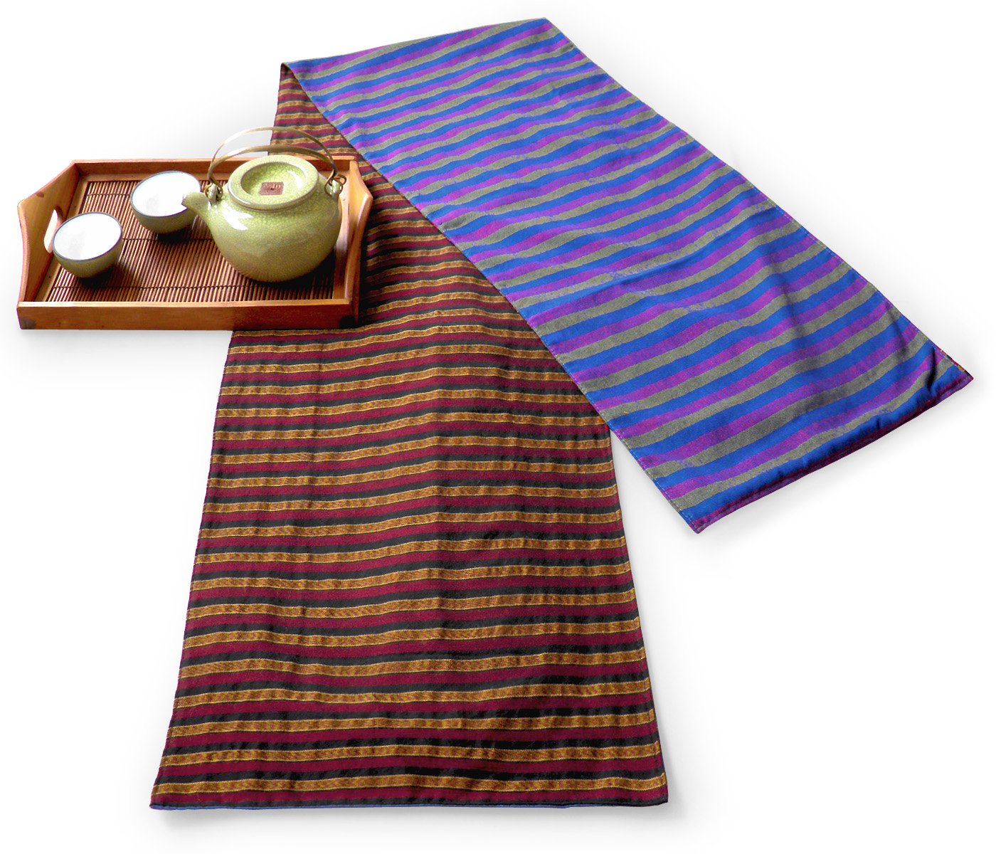 希少　ミャンマー　布　緑、オレンジ色　テーブルランナー　アンティーク 希少ミャンマー布緑、オレンジ色テーブルランナーアンティーク